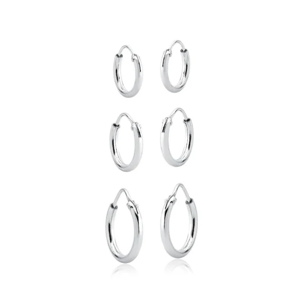 Kit trio brinco argolinha