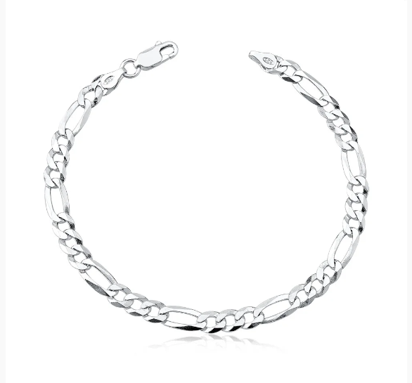Pulseira 3x1 italiana 6mm em Prata 925