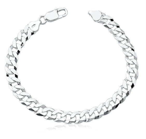 Pulseira Grumet 8mm em Prata 925