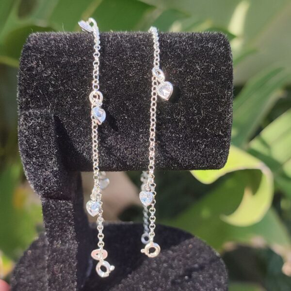 Pulseira coração cristal