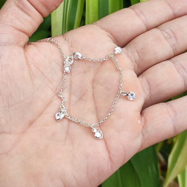 Pulseira coração cristal